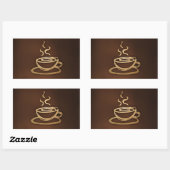 Sticker Rectangulaire Café Dans Ma Coupe (Feuille)