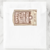 Sticker Rectangulaire Café de qualité supérieure haricots à l'affiche ca (Sac)