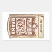 Sticker Rectangulaire Café de qualité supérieure haricots à l'affiche ca (Devant)