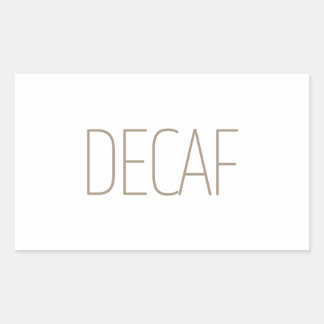 Sticker Rectangulaire Café décaféiné Brun Élégant