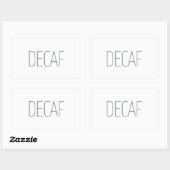 Sticker Rectangulaire Café décaféiné gris élégant (Feuille)