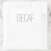 Sticker Rectangulaire Café décaféiné gris élégant (Sac)