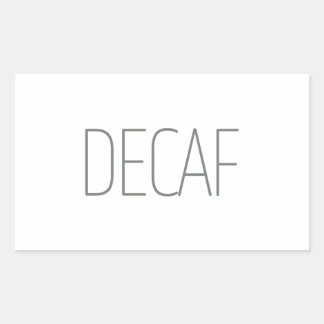 Sticker Rectangulaire Café décaféiné gris élégant