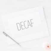 Sticker Rectangulaire Café décaféiné gris élégant (Enveloppe)