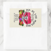 Sticker Rectangulaire Café Dia De Los Muertos (Demande Spéciale) (Sac)