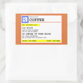 Sticker Rectangulaire Café d'ordonnance Rectanglular Personnalisé (Sac)