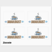 Sticker Rectangulaire Café Drôle (Feuille)