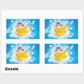 Sticker Rectangulaire café&lait (Feuille)
