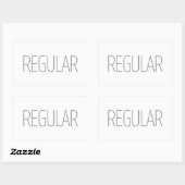 Sticker Rectangulaire Café Régulier Brun Clair (Feuille)