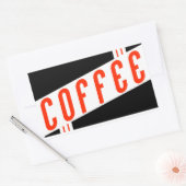 Sticker Rectangulaire café rétro (Enveloppe)