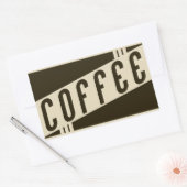 Sticker Rectangulaire café rétro (Enveloppe)