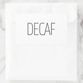 Sticker Rectangulaire Café Sleek Decaf (Sac)