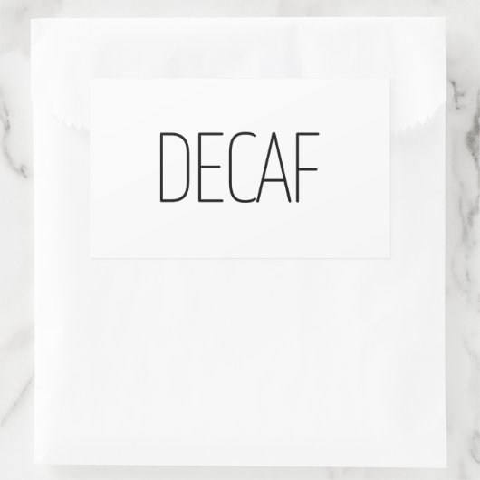 Sticker Rectangulaire Café Sleek Decaf (Sac)