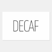 Sticker Rectangulaire Café Sleek Decaf (Devant)