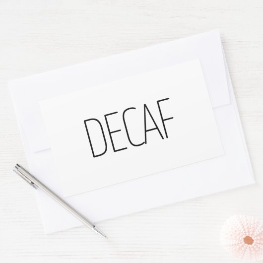 Sticker Rectangulaire Café Sleek Decaf (Enveloppe)
