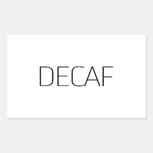 Sticker Rectangulaire Café Sleek Decaf