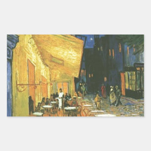 Sticker Rectangulaire Cafe Terrace - Vincent van Gogh