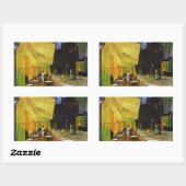 Sticker Rectangulaire Café Terrasse à Night Van Gogh (Feuille)