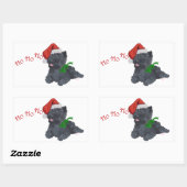 Sticker Rectangulaire Cairn Terrier Noël (Feuille)