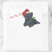 Sticker Rectangulaire Cairn Terrier Noël (Sac)