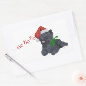 Sticker Rectangulaire Cairn Terrier Noël (Enveloppe)