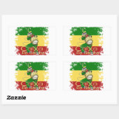 Sticker Rectangulaire Caixa Batucada Samba (Feuille)