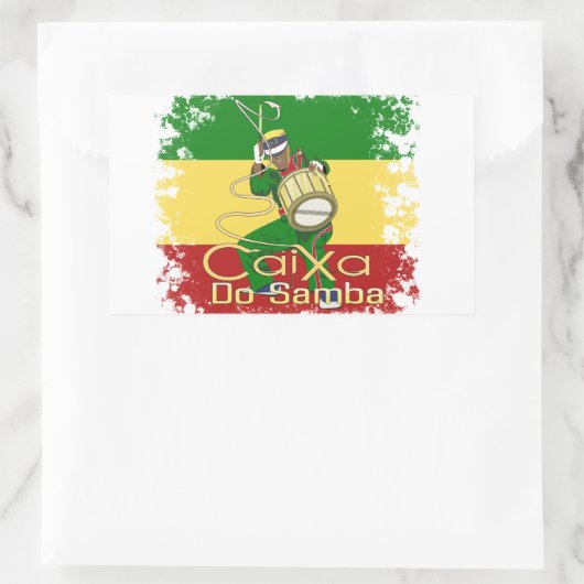 Sticker Rectangulaire Caixa Batucada Samba (Sac)