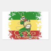 Sticker Rectangulaire Caixa Batucada Samba (Devant)