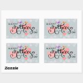 Sticker Rectangulaire Calcomanía celebración "Happy Mother's Day" (Feuille)
