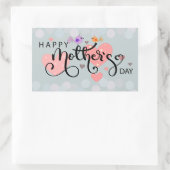 Sticker Rectangulaire Calcomanía celebración "Happy Mother's Day" (Sac)