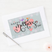 Sticker Rectangulaire Calcomanía celebración "Happy Mother's Day" (Enveloppe)