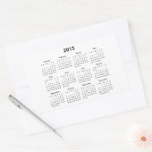 Sticker Rectangulaire Calendrier 2015 (Enveloppe)