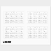 Sticker Rectangulaire Calendrier 2019 (Feuille)