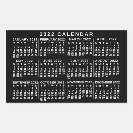 Sticker Rectangulaire Calendrier 2022 (Voir la description pour la nouve (Devant)