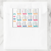 Sticker Rectangulaire Calendrier classique 2013 (Sac)