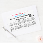 Sticker Rectangulaire Calendrier d'expédition blanc 2025 par Janz (Enveloppe)