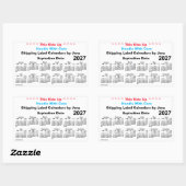 Sticker Rectangulaire Calendrier d'expédition blanc 2027 par Janz (Feuille)