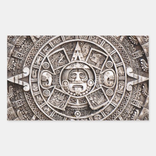 Sticker Rectangulaire Calendrier maya (Devant)