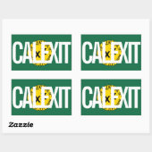 Sticker Rectangulaire CALEXIT État de Jefferson (Feuille)