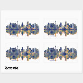 Sticker Rectangulaire Calgary Skyline (Feuille)