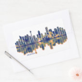 Sticker Rectangulaire Calgary Skyline (Enveloppe)