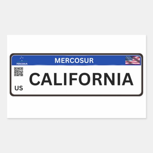 Sticker Rectangulaire California (Devant)