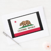 Sticker Rectangulaire California State Flag Design (Enveloppe)