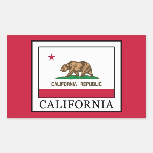 Sticker Rectangulaire Californie (Devant)