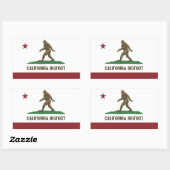 Sticker Rectangulaire Californie Bigfoot (Feuille)