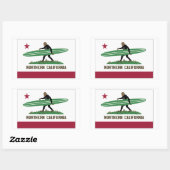 Sticker Rectangulaire Californie du Nord (Feuille)
