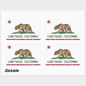 Sticker Rectangulaire Californie République Drapeau Lac Tahoe (Feuille)