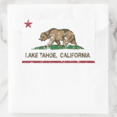 Sticker Rectangulaire Californie République Drapeau Lac Tahoe (Sac)