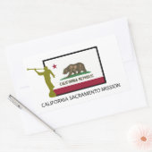 STICKER RECTANGULAIRE CALIFORNIE SACRAMENTO MISSION LDS CTR (Enveloppe)