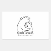 Sticker Rectangulaire Câlins Douce Ourse Personnalisés (Devant)